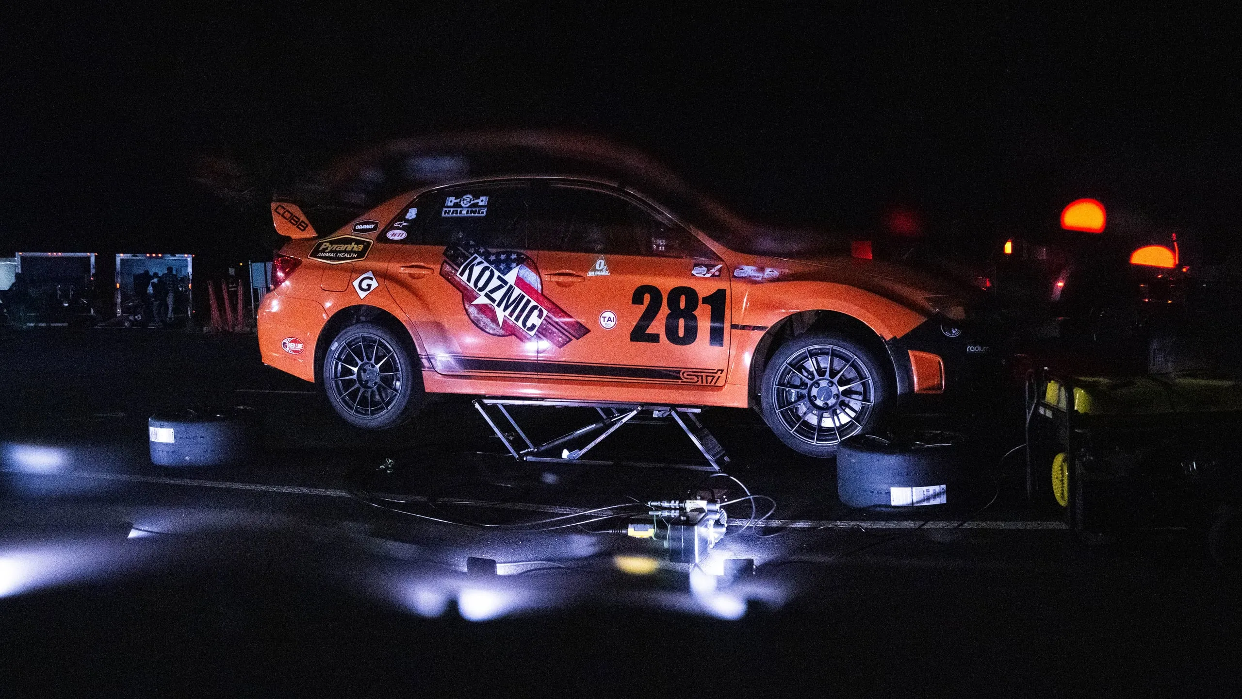 Sober Racing #281 Subaru WRX STI during tech and prep at Pikes Peak 2026